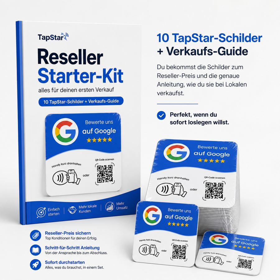 TapStar Reseller Starter-Kit – Schilder + Verkaufs-Guide
